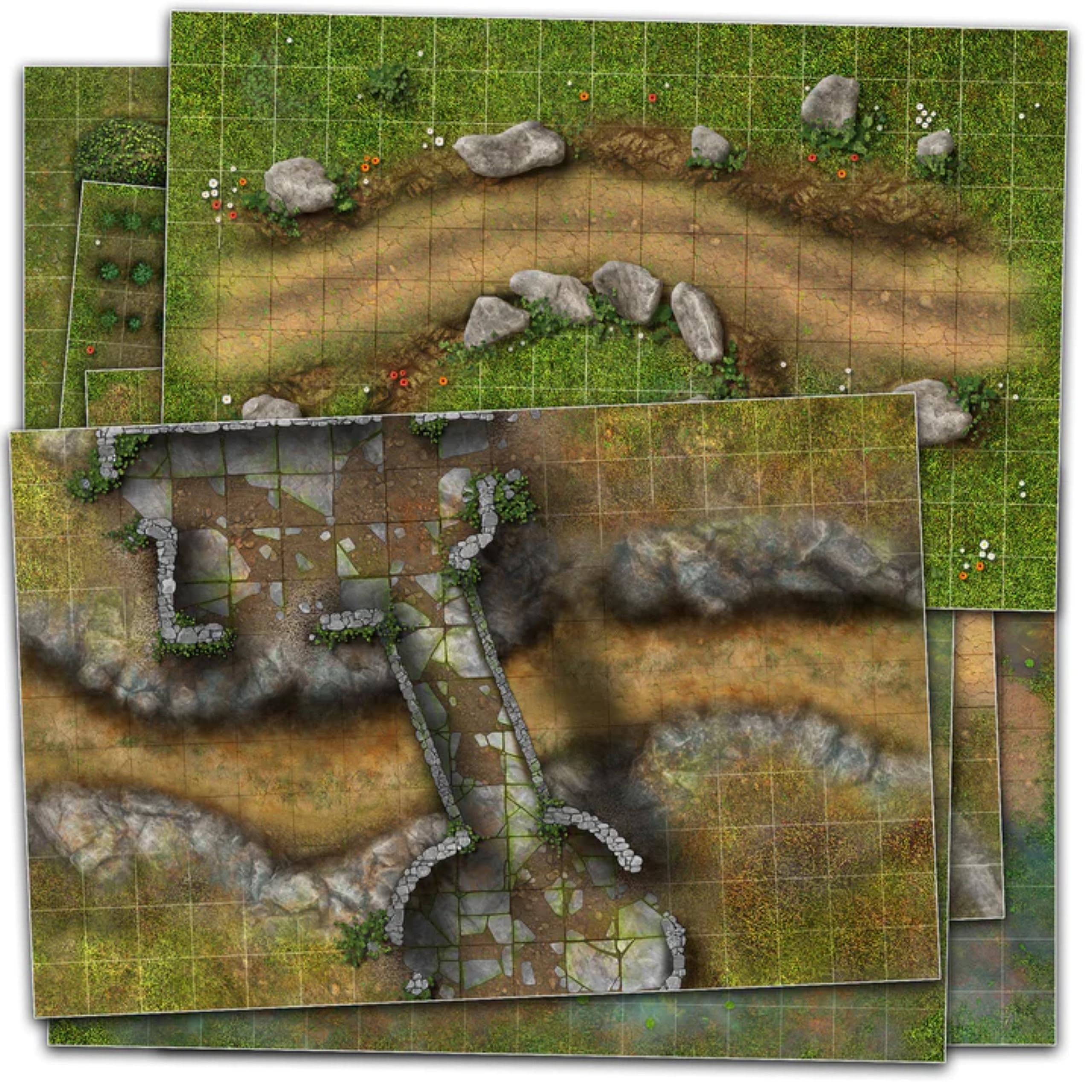 Loke Battlemats RPG Toolbox - The Long Road Fantasy Game Mat for D&D, Pathfinder & Tabletop RPGs | Durable Dry-Erase Gaming Accessory for Dungeon Masters & Roleplaying Adventures