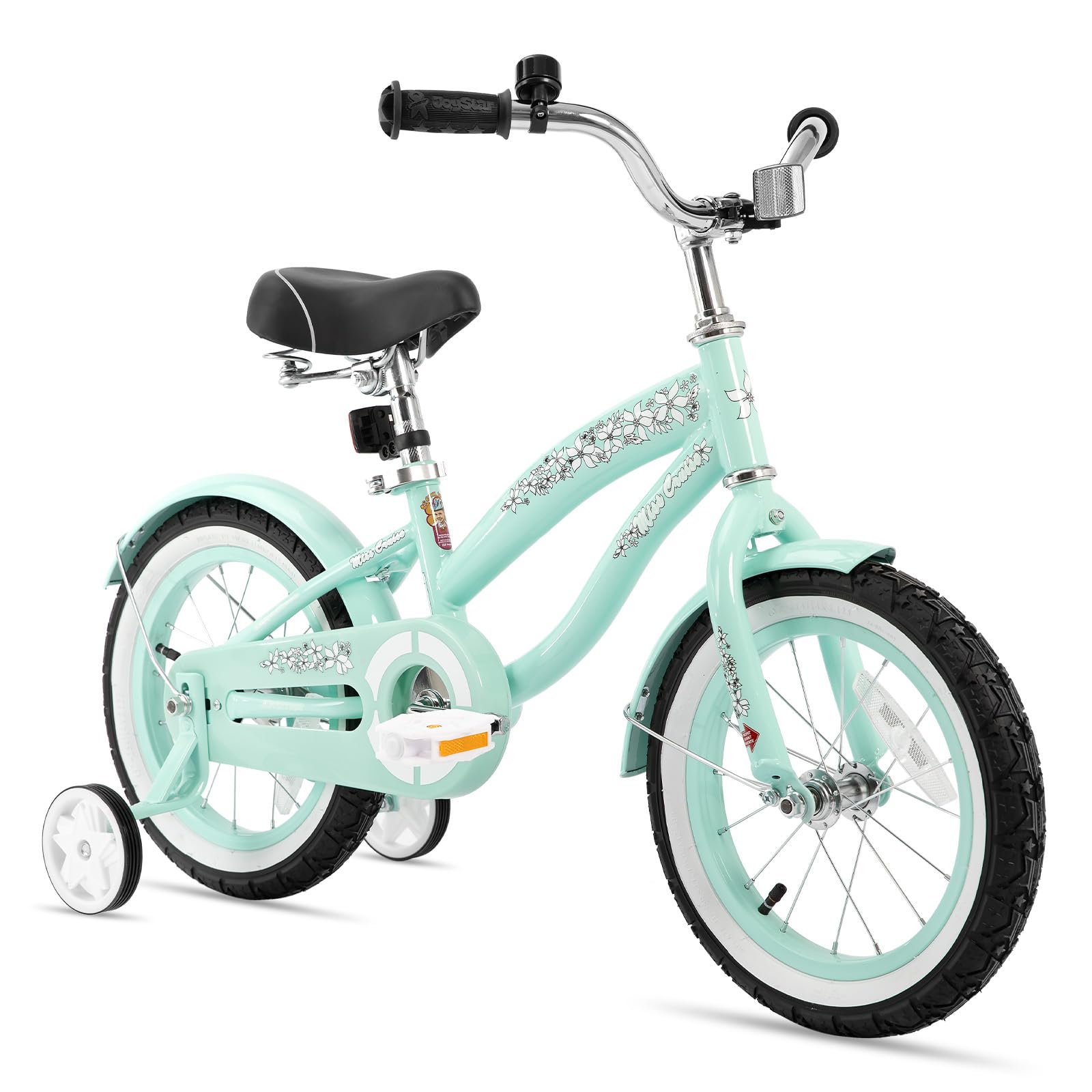 JOYSTAR 12 14 16 Inch Kids Cruiser Bike for Boys & Girls Ages 2-7 | Training Wheels & Coaster Brake | Durable Children's Bicycle for Neighborhood Rides, Park Adventures & Learning to Ride