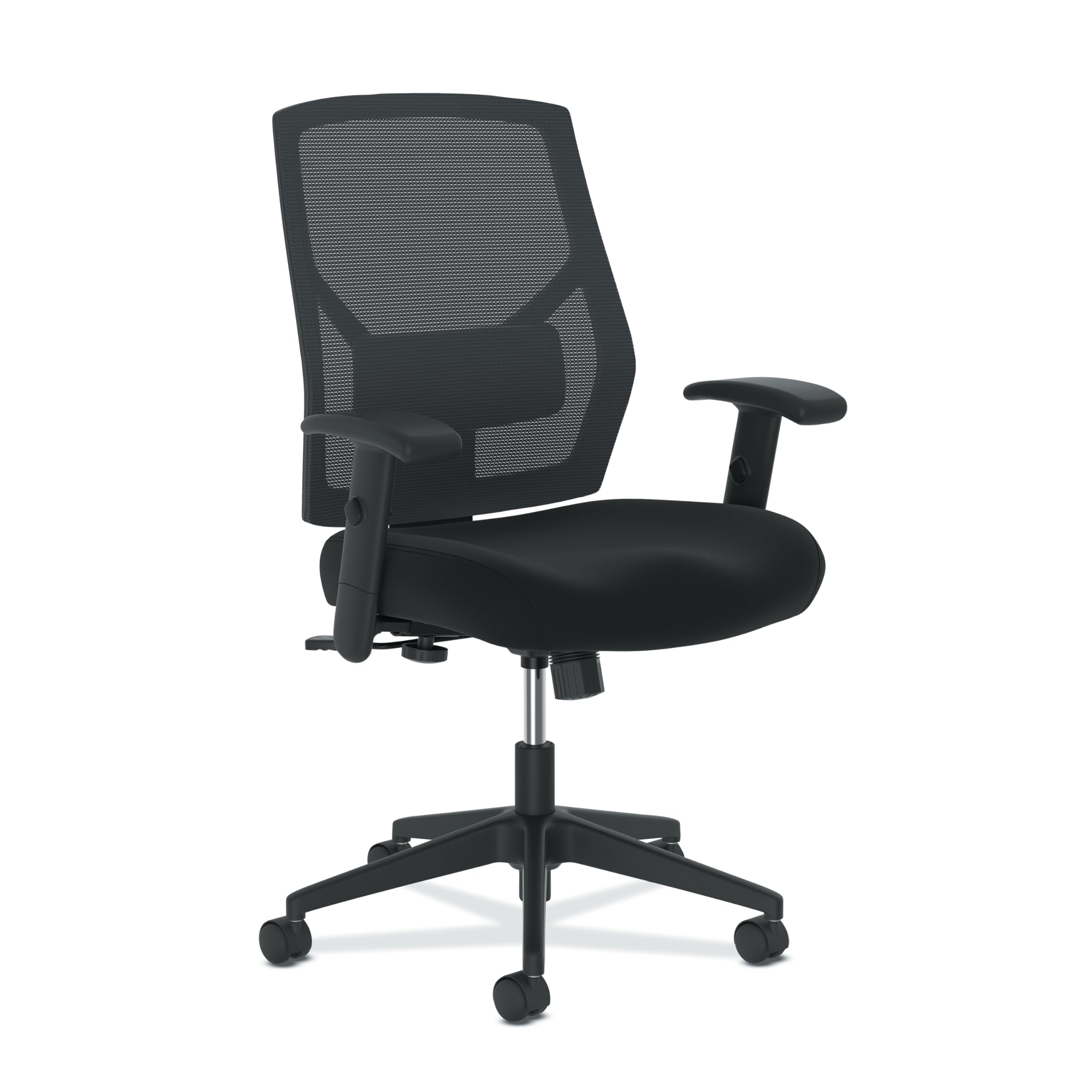 HON Crio High Back Ergonomic Office Chair - Adjustable Mesh Desk Chair with Wheels, Arms & Center-Tilt Recline - Comfortable Swivel Chair for Home Office & Long Work Hours - Black - Perfect for Professionals, Gamers & Remote Workers
