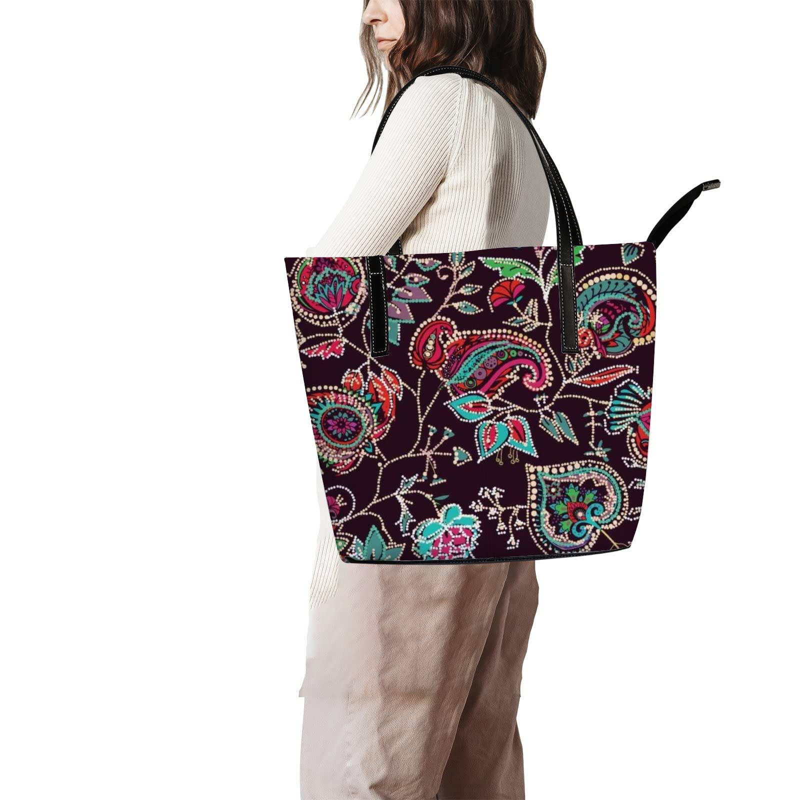 Stylish Genuine Leather Tote Bag for Women - Fashionable Crossbody Handbag Purse - Perfect for Work, Travel & Everyday Use