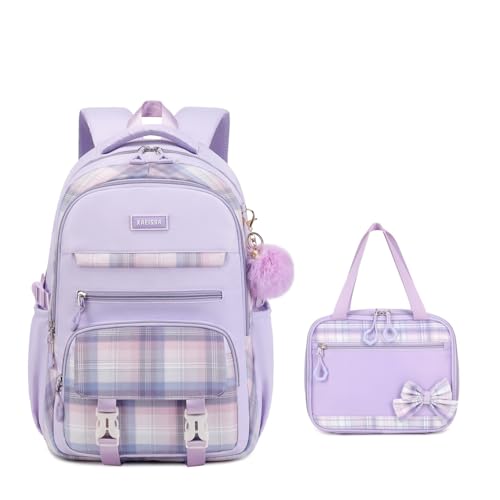 2pcs Set with Lunch Bag-purple-purple