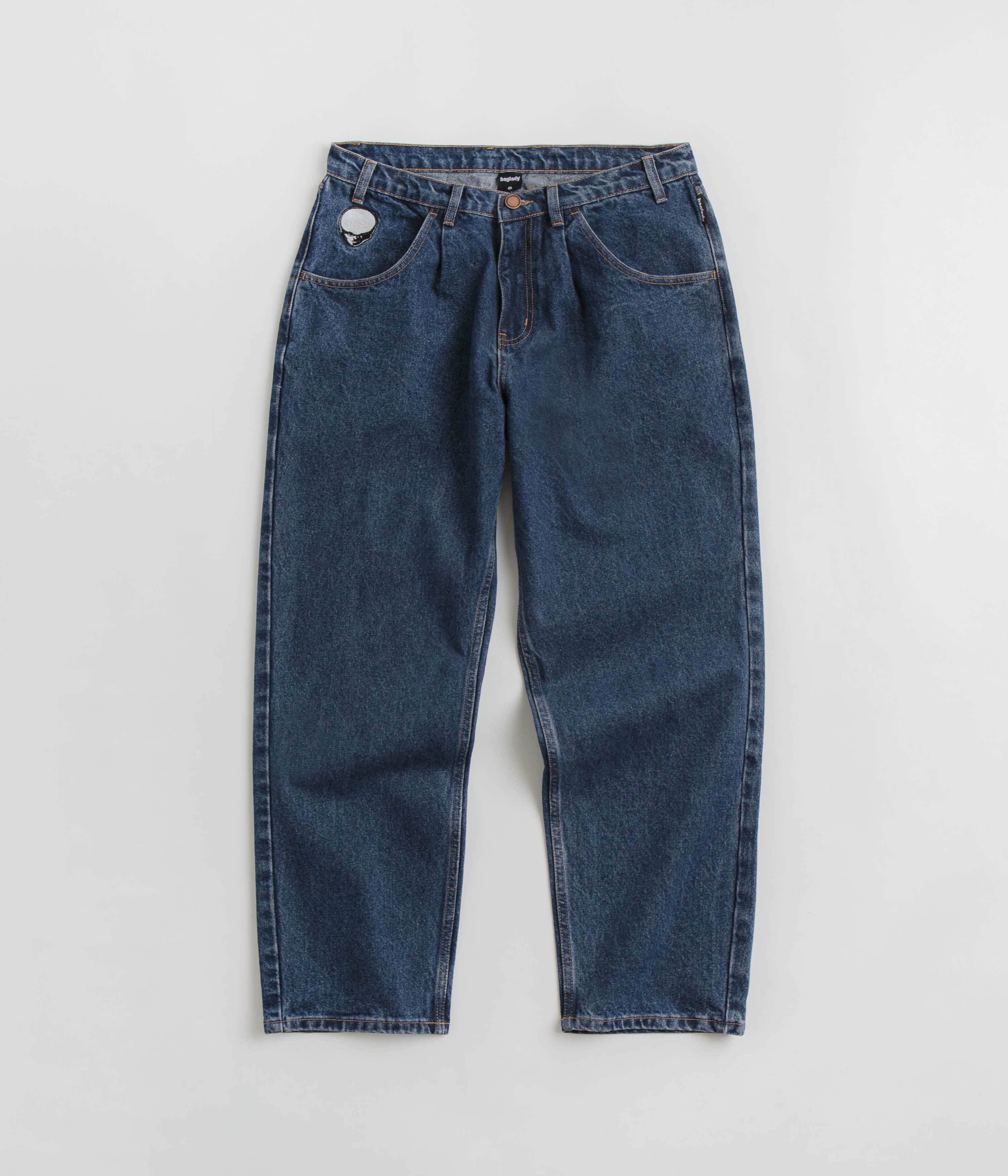Baglady Logo Jeans - Indigo Blue Denim Pants for Women | Casual Wear, Street Style & Everyday Fashion