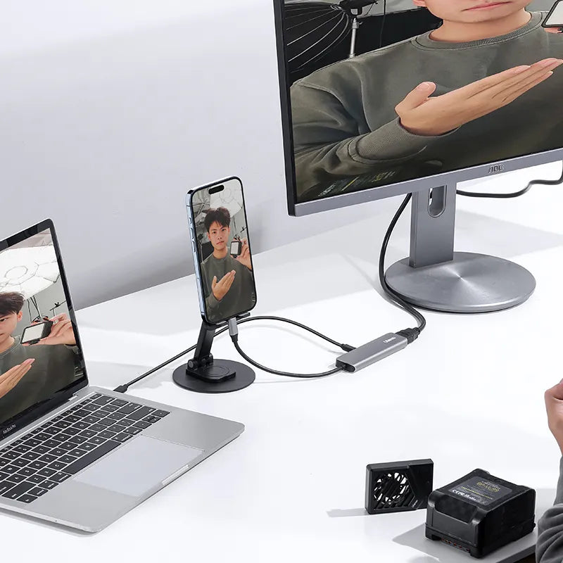 Ulanzi C060 USB C Video Capture Card - 4K HDMI to USB 3.0 for Live Streaming, Gaming, and Video Recording | Compatible with PC, Mac, PS5, Xbox, and DSLR Cameras | Perfect for Twitch, YouTube, and Zoom Meetings