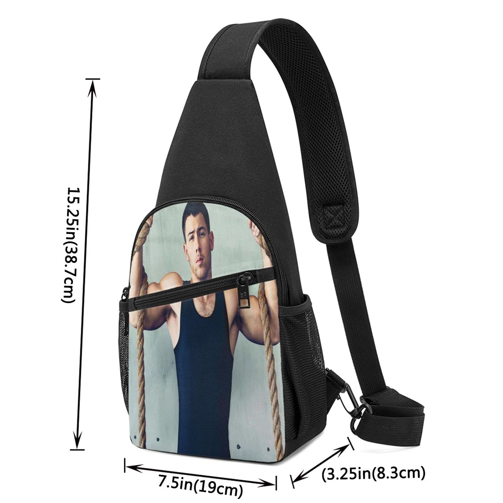 Nick Jonas Crossbody Bags for Men & Women - Multifunctional Sling Backpack, Chest Bag for Hiking, Camping, Sports & Travel - Lightweight Shoulder Daypack for Outdoor Adventures, Gym & Daily Use