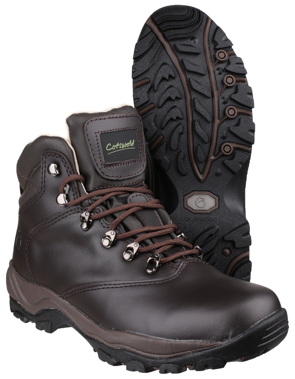 Men's Winstone Waterproof Leather Walking Boots - Brown, UK Size 7 | Comfortable & Durable Hiking Shoes for Outdoor Adventures, Camping & Winter Wear