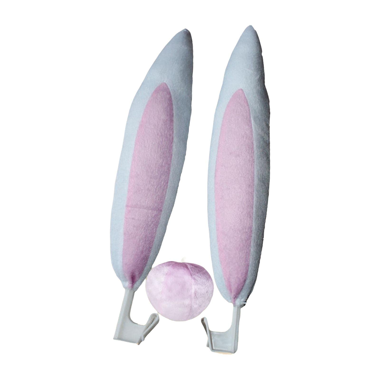 Rabbit Ears Car Ornament Set - Easter Car Decor Accessories & Gift for Women, Men - Perfect for Easter Celebrations, Road Trips & Car Shows