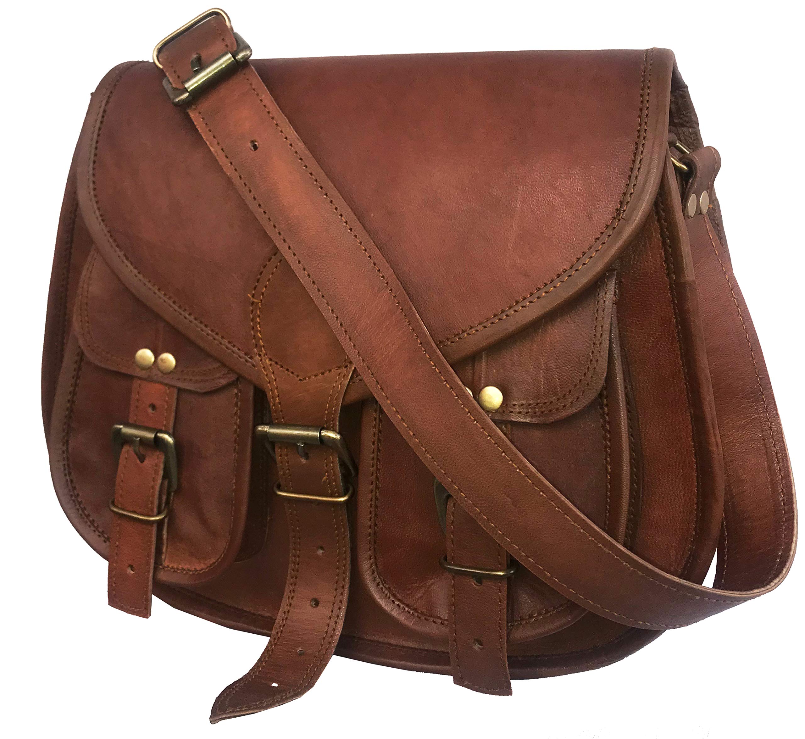 Genuine Leather Crossbody Purse for Women - 14 Inch Shoulder Bag & Satchel Handbag, Stylish Tote for Travel, Work & Everyday Use