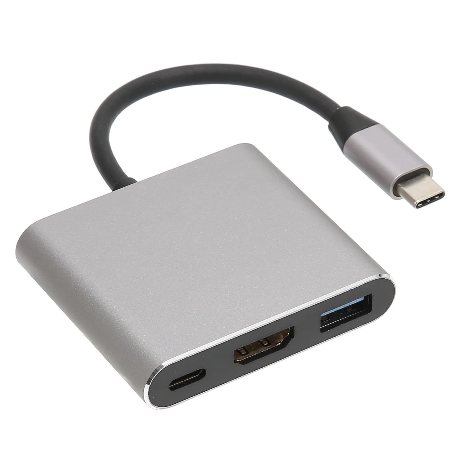 3-in-1 USB C Hub Adapter with 4K HDMI, USB 3.0 Ports & 60W Power Delivery - Multi-Port Type C Dongle for MacBook, iPad, iPhone, Samsung Galaxy & More - Perfect for Work, Travel & Home Office Connectivity