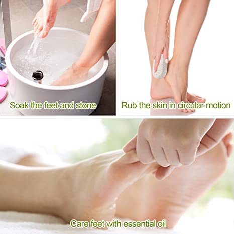 Natural Pumice Stone for Feet - Effective Callus Remover & Pedicure Tool for Men & Women | Exfoliates Dead Skin, Softens Heels - Perfect for Home Spa, Pedicures & Foot Care Routine