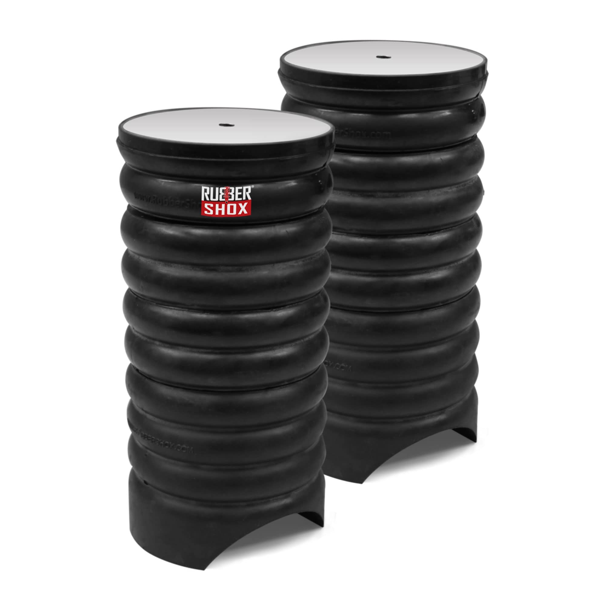 Rubbershox Modular Natural Rubber Front & Rear Bump Stops for Ford F150 F250 Trucks | Heavy Duty Suspension Upgrade Kit | 9000 lbs Load Capacity at 50% Compression (7
