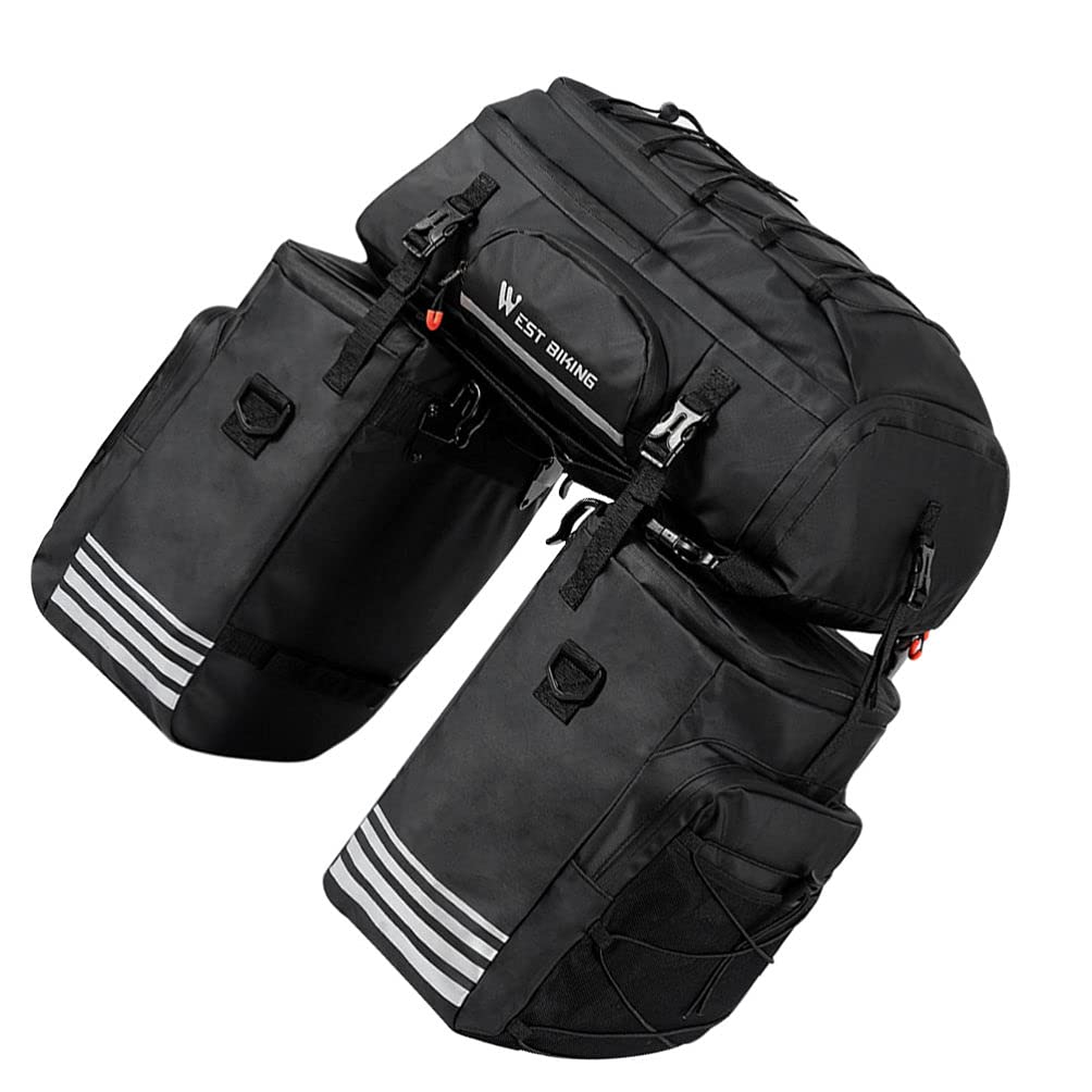 **Abaodam 3-in-1 Waterproof Bike Rear Pannier Bag - Multi-Function Bicycle Rack Carrier, Trunk Cargo Storage & Luggage Basket for Cycling Commuting, Touring & Outdoor Adventures**