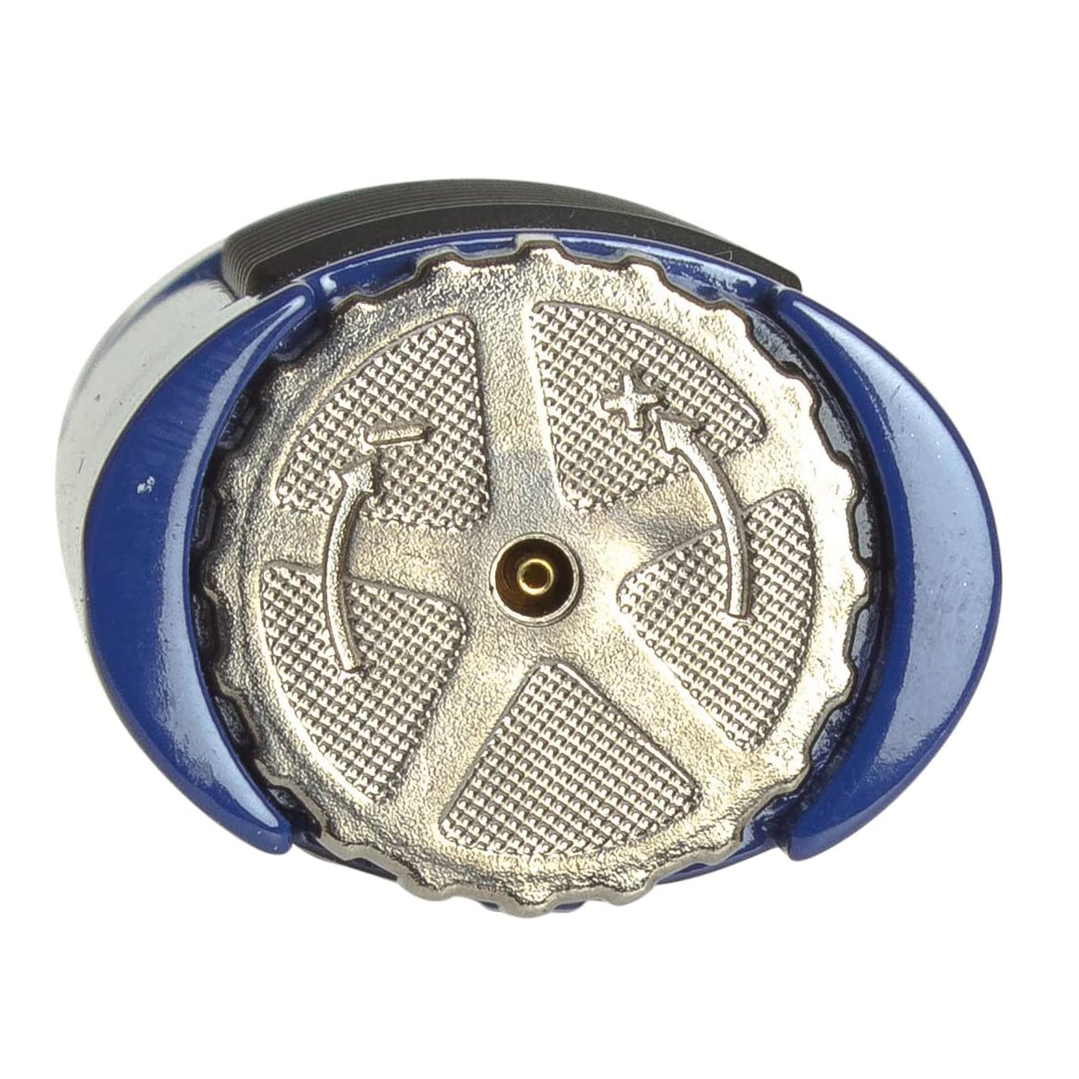 Premium Xikar HP4 Diamond Quad Flame Cigar Lighter with In-Line Fuel Adjustment & Oversized Fuel Window - Blue (Gift Box Included) - Perfect for Cigar Aficionados, Outdoor Enthusiasts & Luxury Gifting