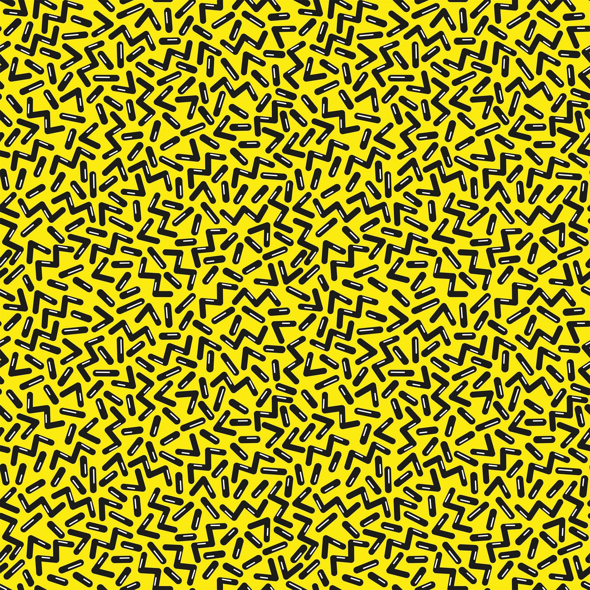 Black and Yellow Geometric Peel and Stick Removable Wallpaper 0590 - Self-Adhesive Decorative Wall Covering for Bedroom, Nursery, or Office Decor