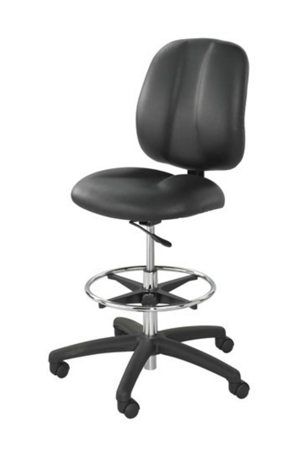 Safco Apprentice II Extended Height Vinyl Stool 7084BL - Adjustable Bar Stool for Kitchen, Counter, Workshop & Office Use