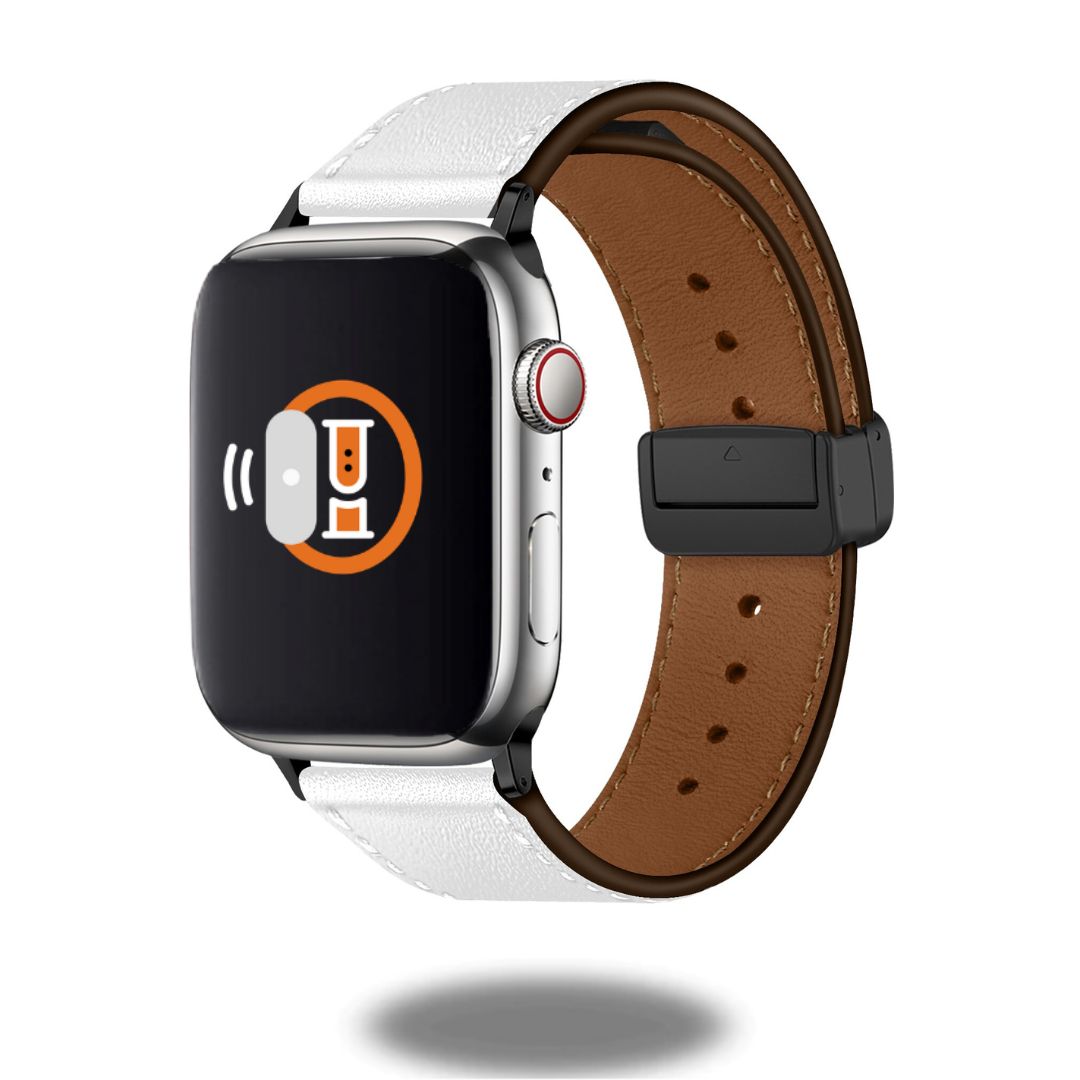 Classic Leather Bracelet with Magnetic Clasp - Elegant Adjustable Wristband for Men & Women, Perfect for Casual Wear, Office & Special Occasions