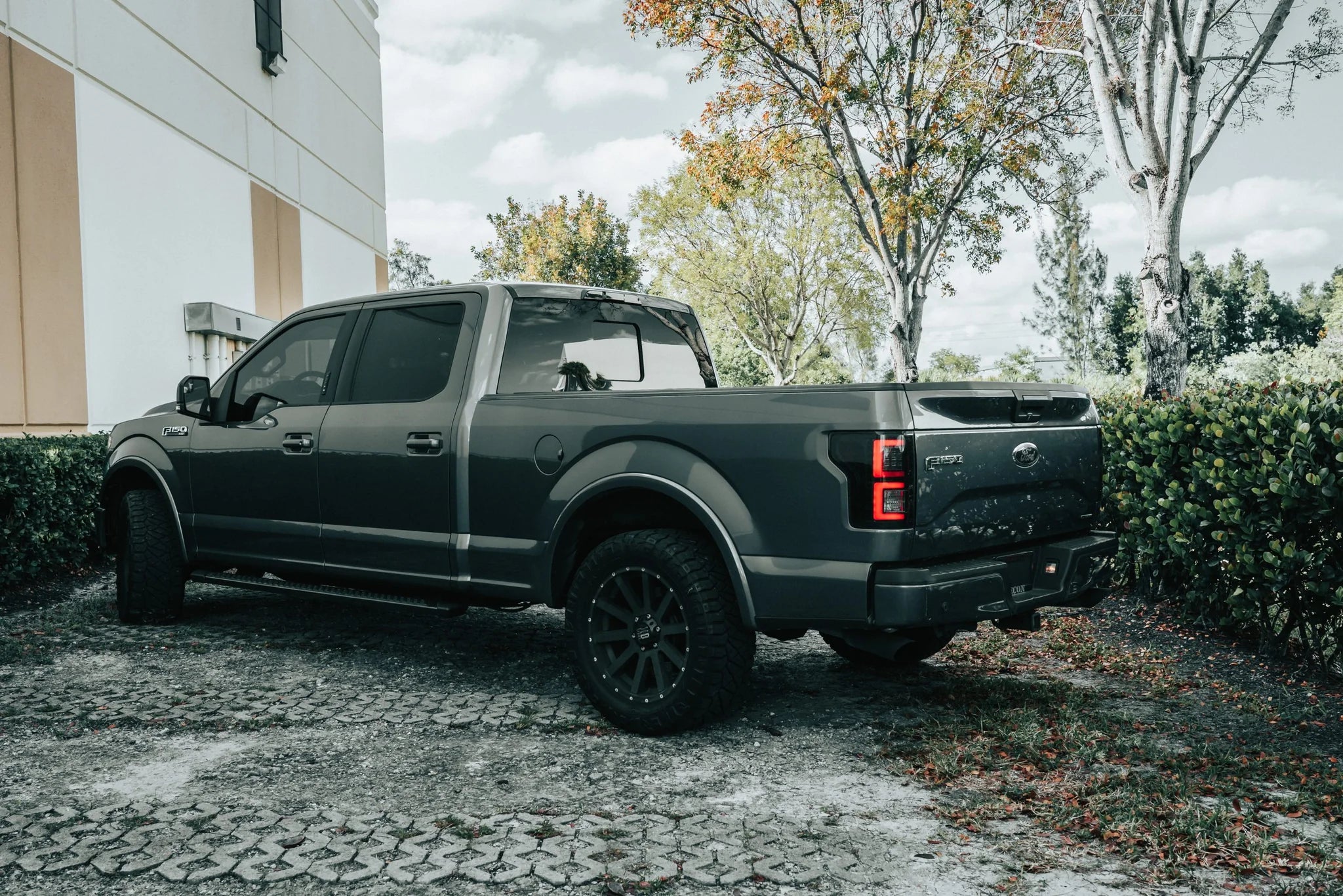 Ford F150 2015-2017 LED Tail Lights - Dark Red Smoked Lens - High Performance Replacement for Pickup Trucks - Perfect for Night Driving & Off-Road Adventures