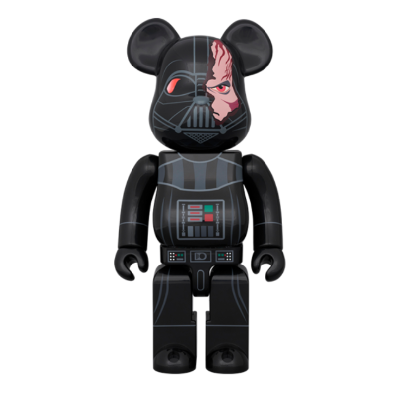 Bearbrick Darth Vader (TM) Damaged Version (Obi-Wan Kenobi Edition) 400% & 100% Be@rbrick Collectible Figure - 2023 Limited Edition Star Wars Merchandise for Display & Home Decor