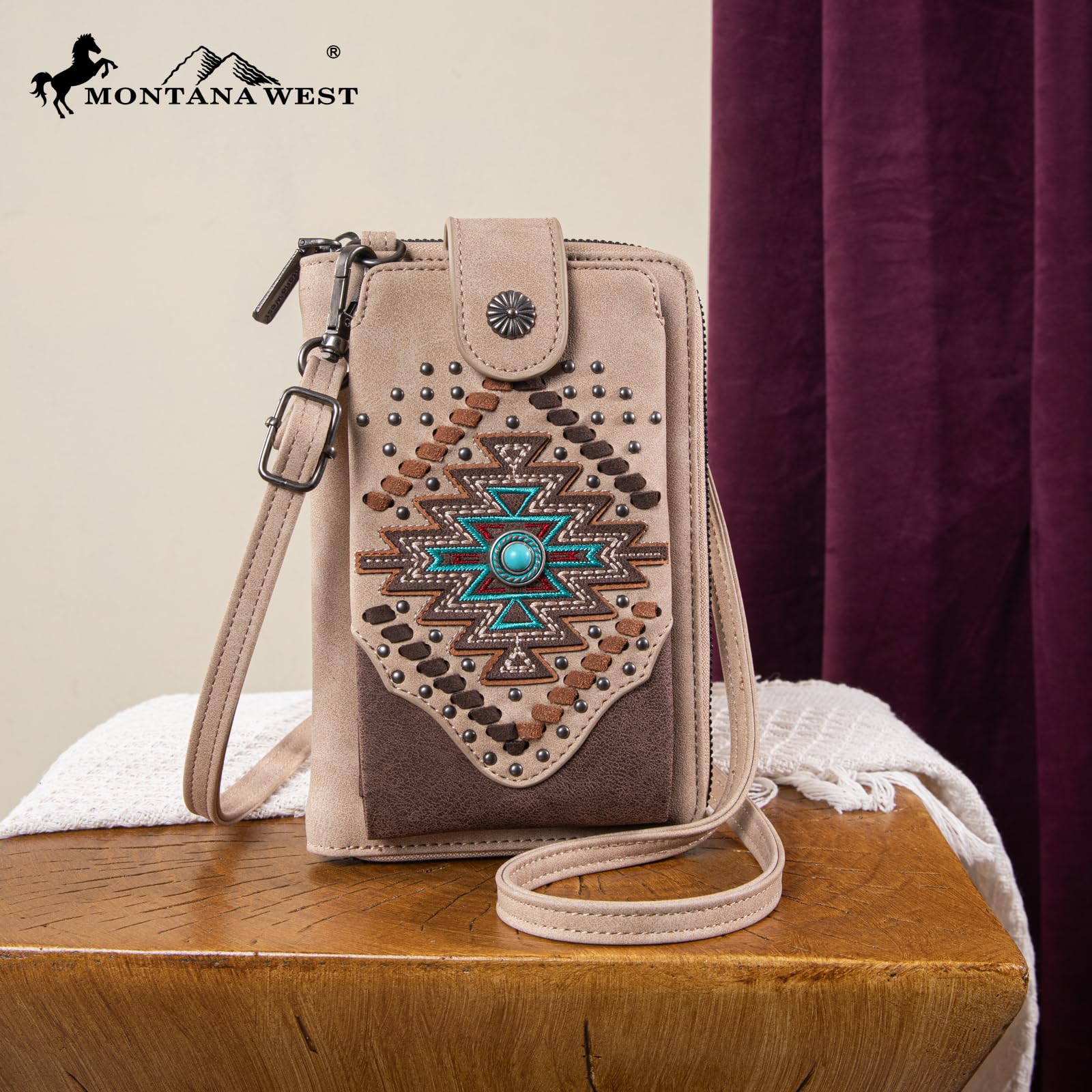 Montana West Small Crossbody Bags for Women - Western Style Leather Handbag with Cash Slots & RFID Protection | Perfect for Travel, Shopping, and Everyday Use