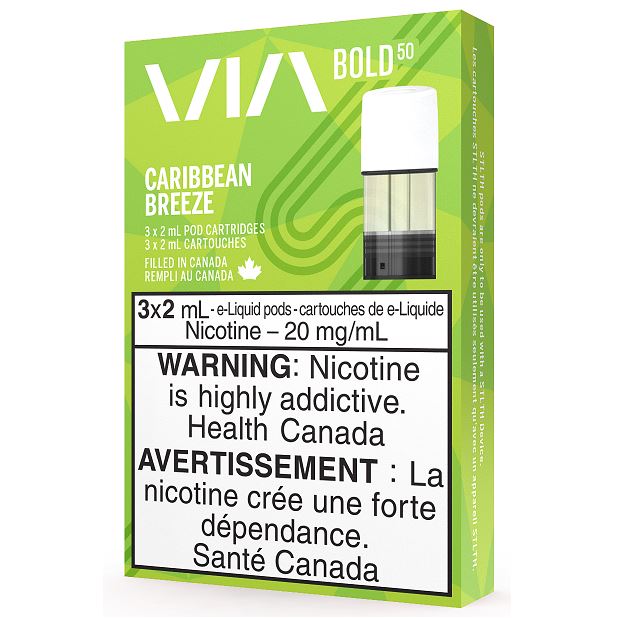VIA STLTH Carribbean Breeze E-Liquid - Refreshing Tropical Vape Juice for Pod Systems | Perfect for Travel & Relaxation