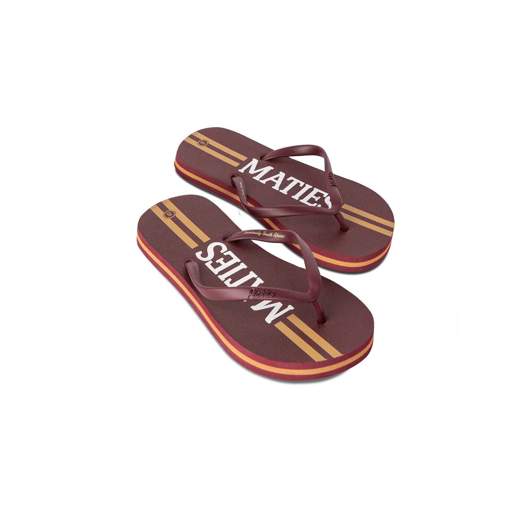 Matie Women's Sandals - Comfortable Maroon & White Flip Flops for Beach, Pool & Summer Outfits