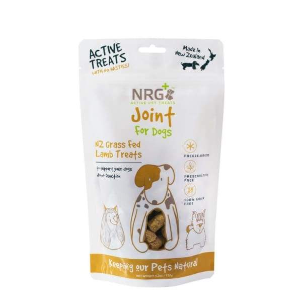NRG+ Active Joint Care Freeze Dried Dog Treats for Small & Large Breeds - Glucosamine & Chondroitin Supplement - Supports Hip & Joint Health - Perfect for Senior Dogs & Active Pets