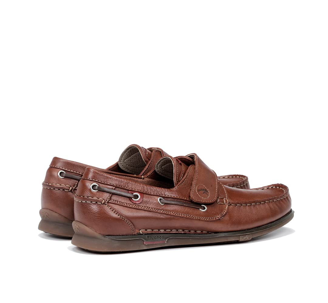 Fluchos Poseidon Men's Brown Boat Shoes & Slippers - Comfortable Non-Slip Deck Shoes for Boating, Sailing, and Casual Wear