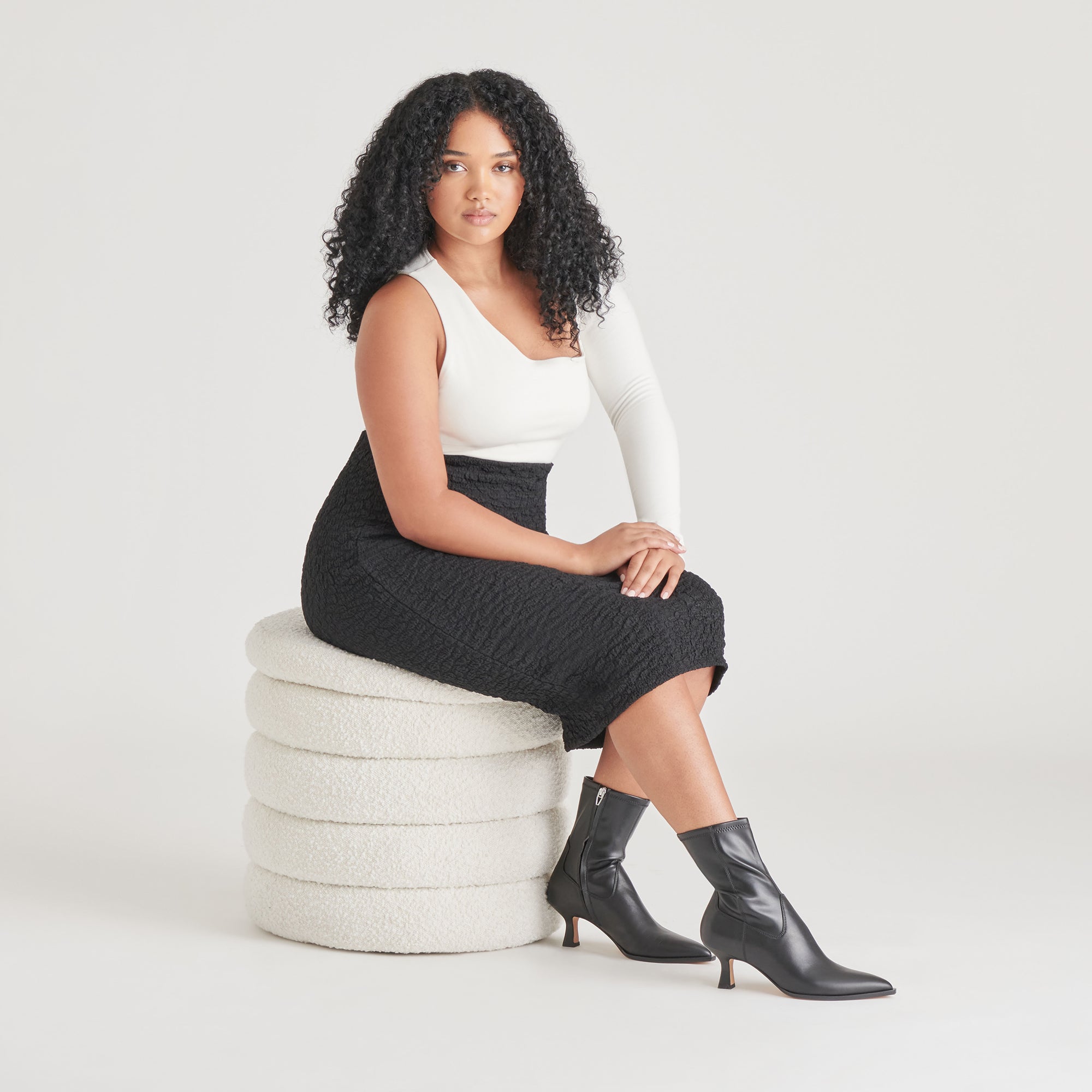 ARYA Wide Calf Boots for Women - Black Leather Ankle Boots for Comfort & Style | Perfect for Work, Casual Wear & Outdoor Activities