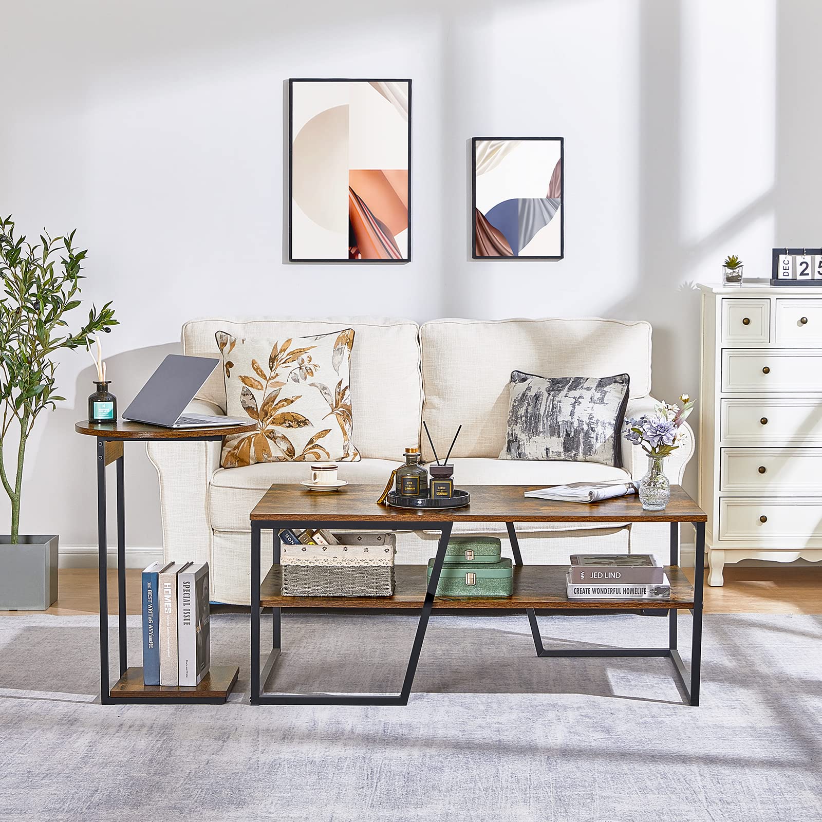 WOHOMO C-Shaped Side Table - 25.6