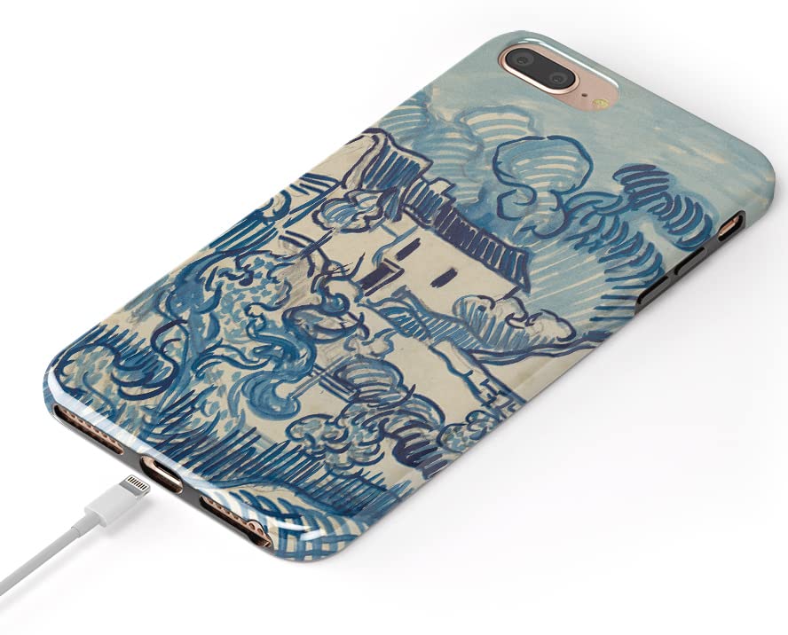 Casely iPhone 6/7/8 Plus Case - Van Gogh Landscape with Houses | Ultra Slim Protective Phone Cover | Perfect for Everyday Use, Travel & Gift Giving