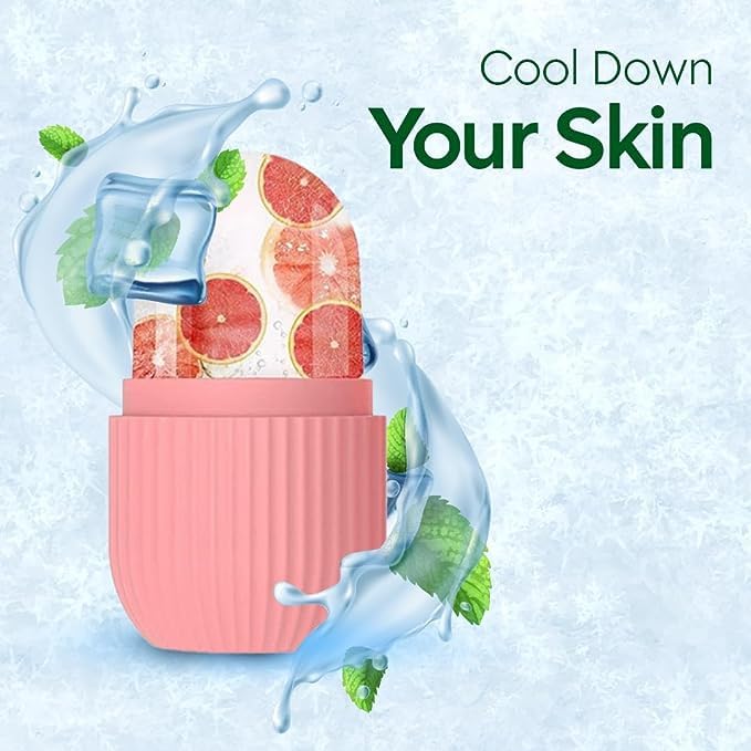 ShopiMoz 2-in-1 Ice Roller & Jade Roller Set for Face, Eyes & Body - Reusable Cooling Massage Therapy for Skin Care & Relaxation - Perfect for Puffiness Relief, Anti-Aging & Stress Relief at Home or Travel