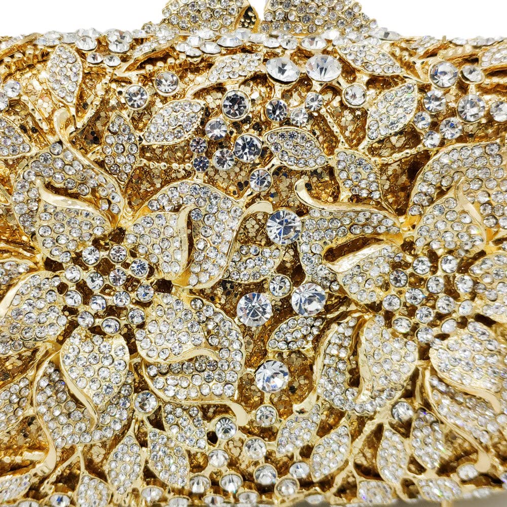FGG Crystal Clutch Purse for Women - Elegant Rhinestone Evening Bag for Wedding, Party & Bridal Events | Sparkling Minaudiere Handbag for Prom, Gala & Special Occasions