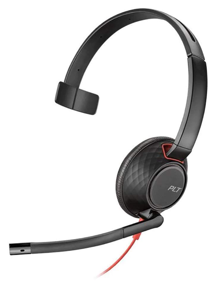 Plantronics Blackwire C5210 USB-C Wired Mono Headset with Noise Cancelling Mic - Over-the-Head Design, 20Hz-20kHz Frequency - Perfect for Call Centers, Office Work & Remote Meetings