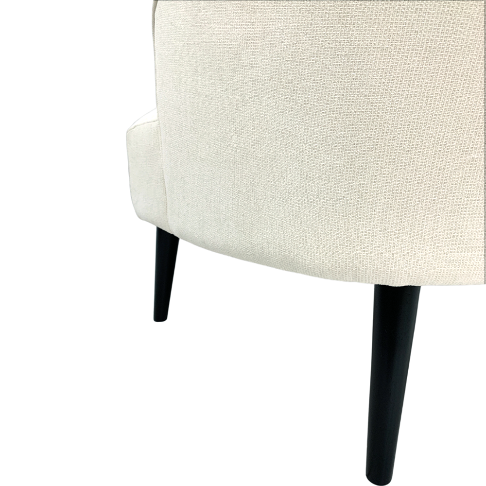 Jonathan Armchair - Modern Upholstered Accent Chair with Solid Wood Legs for Living Room, Bedroom & Office - Comfortable Lounge Chair for Relaxing & Reading