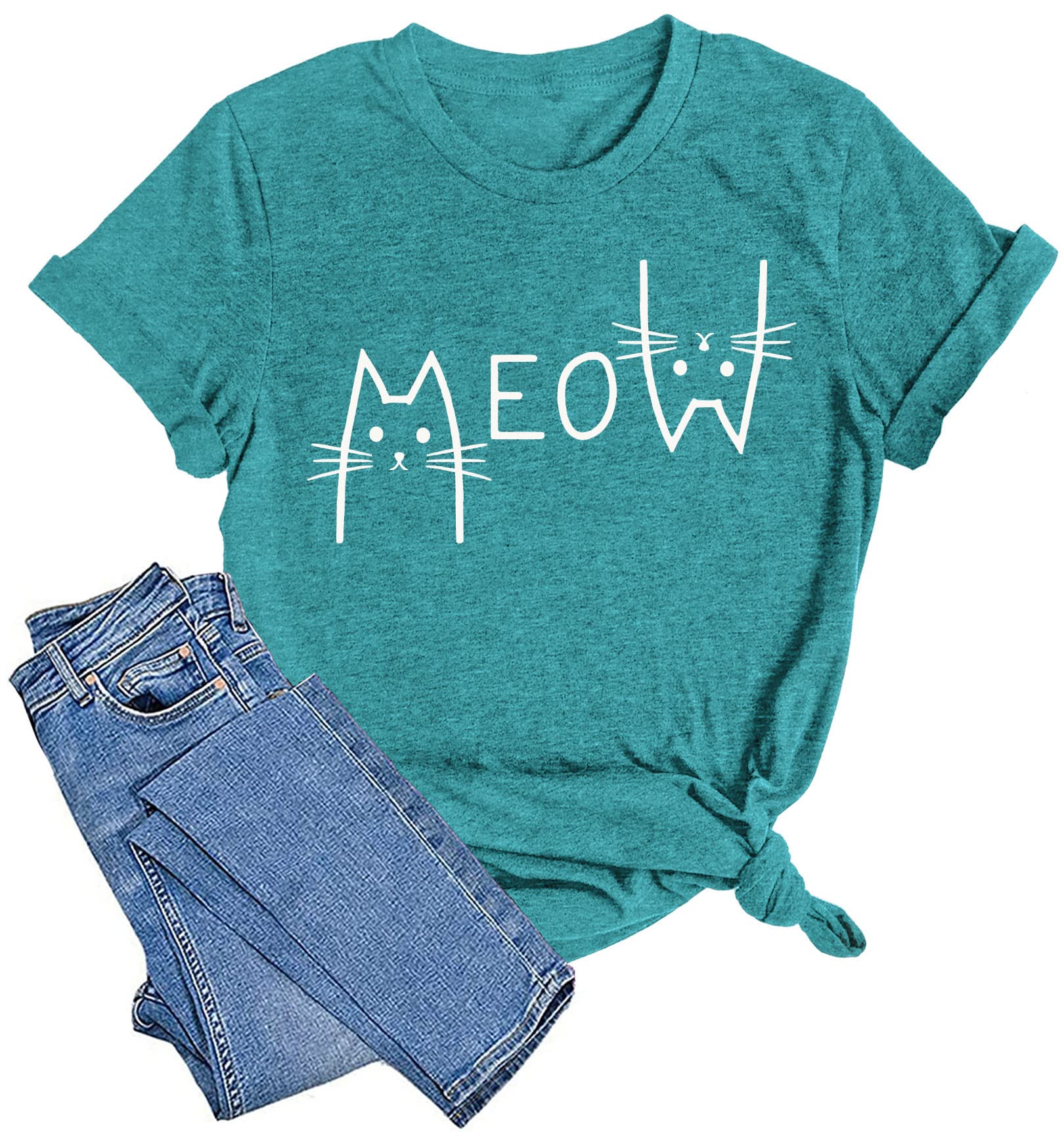 Funny Cat Mom Shirts for Women - Cute Cat Mama Graphic Tees - Perfect Pet Lover Gifts for Cat Owners - Great for Casual Wear, Gifts & Cat-Themed Parties
