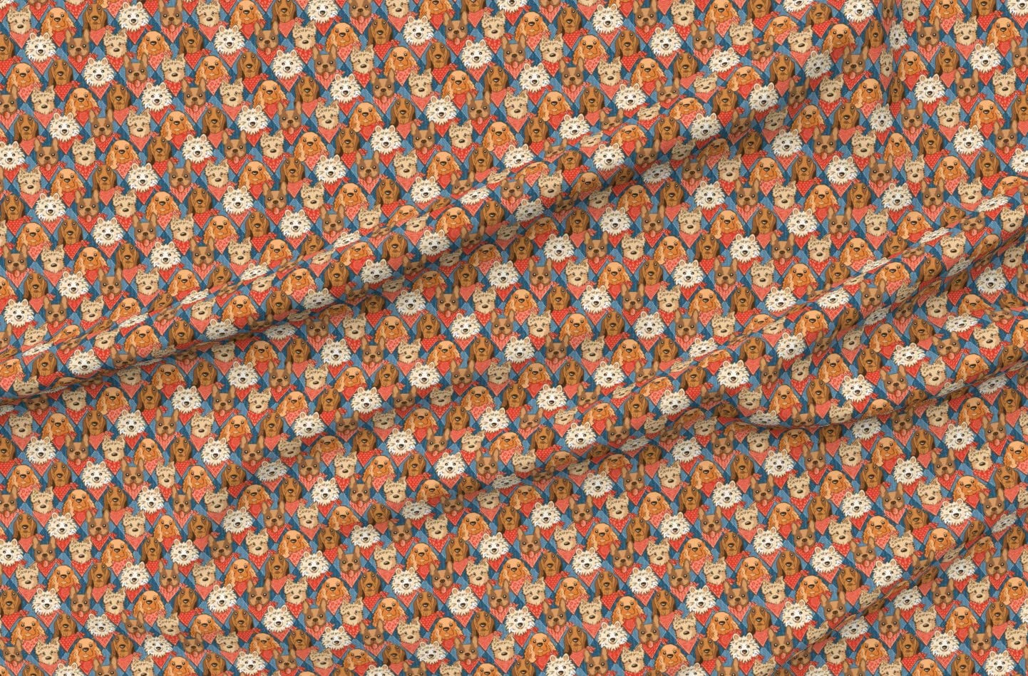 Premium Dog & Puppy Printed Minky Fabric by The Yard - Soft Plush Material for Sewing Baby Blankets, Quilt Backing & DIY Projects - Perfect for Nursery Decor, Pet Accessories & Cozy Home Textiles