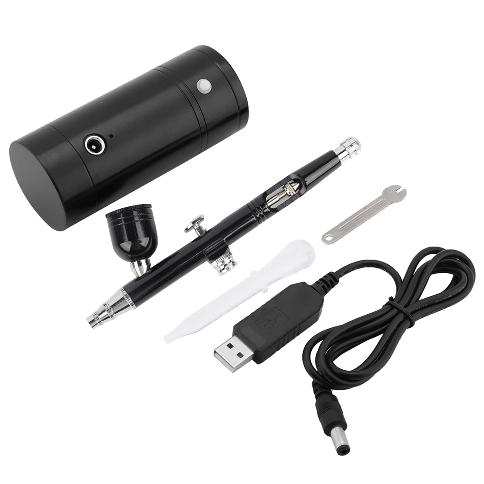 FIYO 0.3mm Professional Airbrush Kit with Mini Compressor - USB Rechargeable Portable Spray Gun for Painting, Makeup & Nail Art | Perfect for Home DIY, Tattoo Practice & Cake Decorating