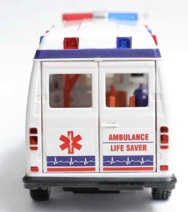 Kids Plastic Ambulance Toy Vehicle - White Emergency Rescue Truck for Children's Pretend Play | Perfect for Role-Playing, Birthday Gifts & Early Learning Scenarios