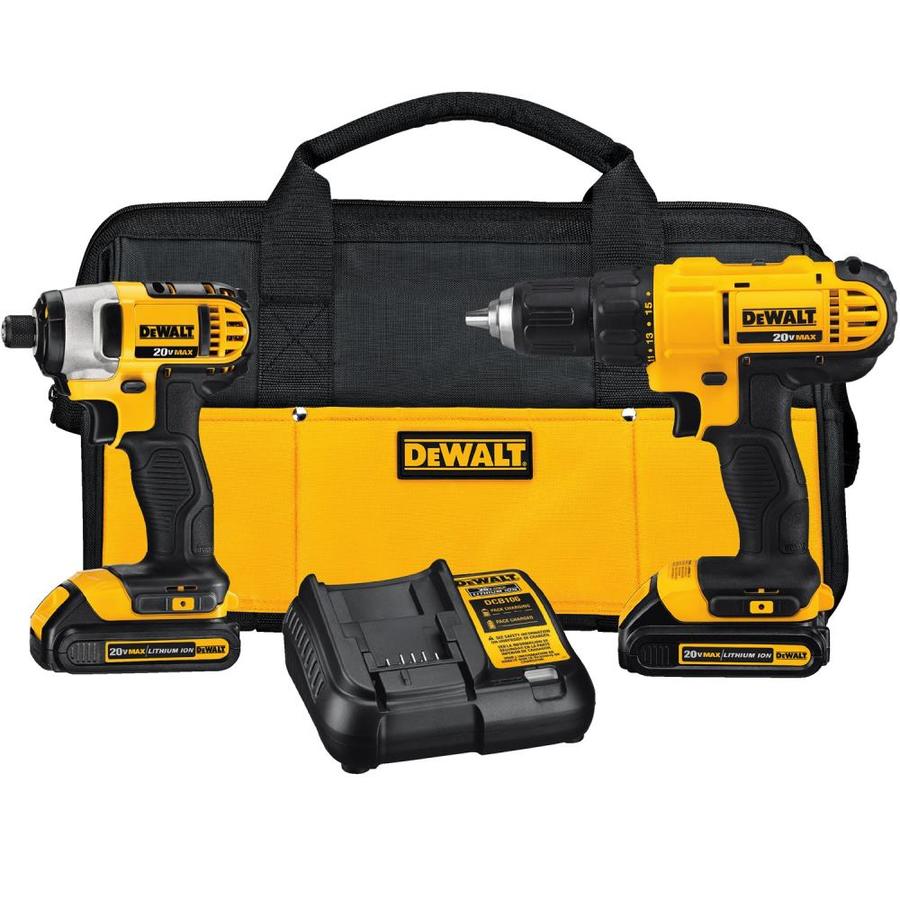 DEWALT 20V Max Cordless Drill and Impact Driver Combo Kit (DCK240C2) - Certified Refurbished with Manufacturer Warranty - Perfect for DIY Projects, Home Repairs, and Professional Construction Work