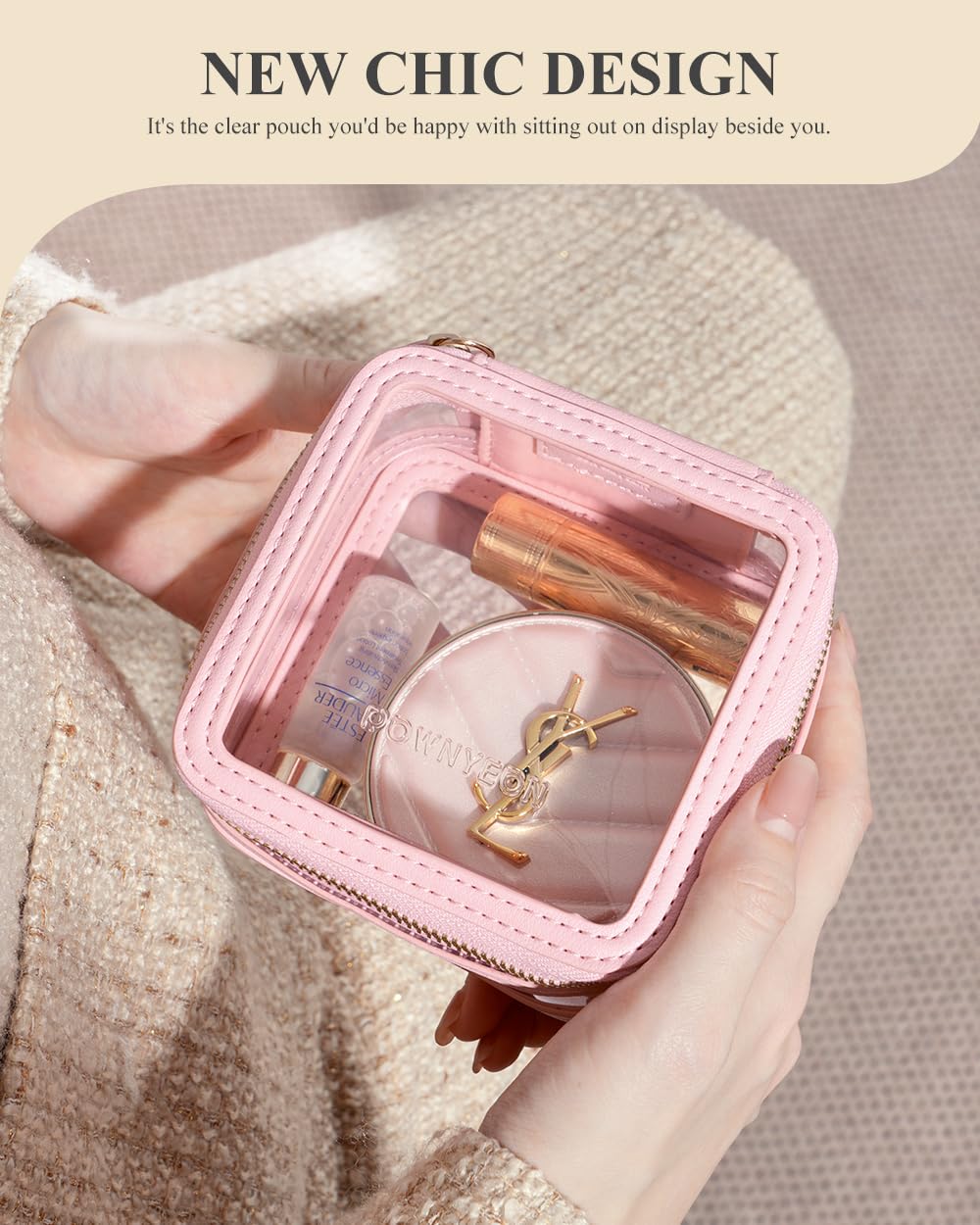 Clear Makeup Case - Portable Cosmetic Organizer for Travel & Storage
