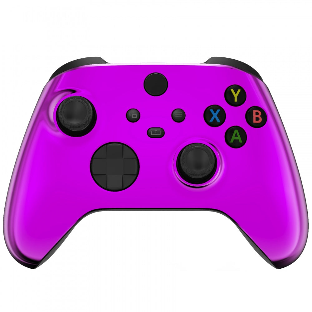 eXtremeRate Chrome Purple Replacement Front Housing Shell for Xbox Series X & S Controller - Custom Gaming Accessory for Enhanced Gameplay Experience