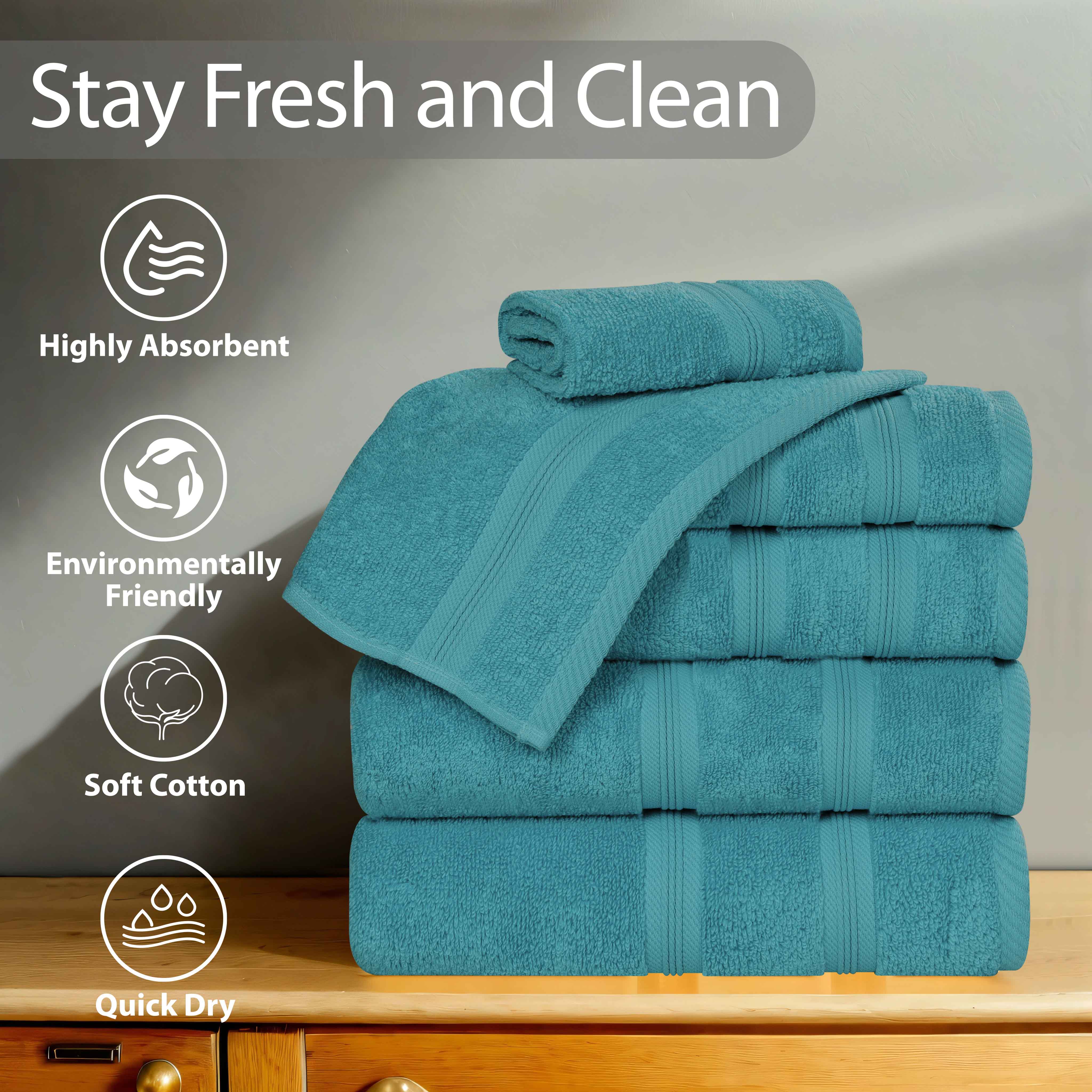 Premium Smart Dry Zero Twist Cotton Bath Towels Set of 2 - Ultra Soft, Absorbent Medium Weight Bath Sheets for Spa, Gym & Luxury Home Use