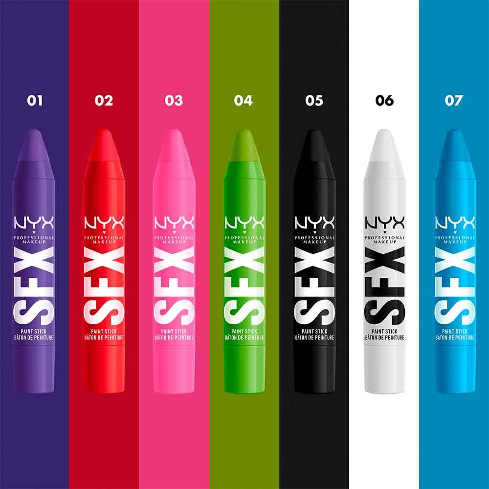 NYX Professional SFX Face & Body Paint Sticks - White | Waterproof, Long-Lasting Makeup for Halloween, Cosplay & Special Effects | Perfect for Costume Parties, Theater & SFX Artists
