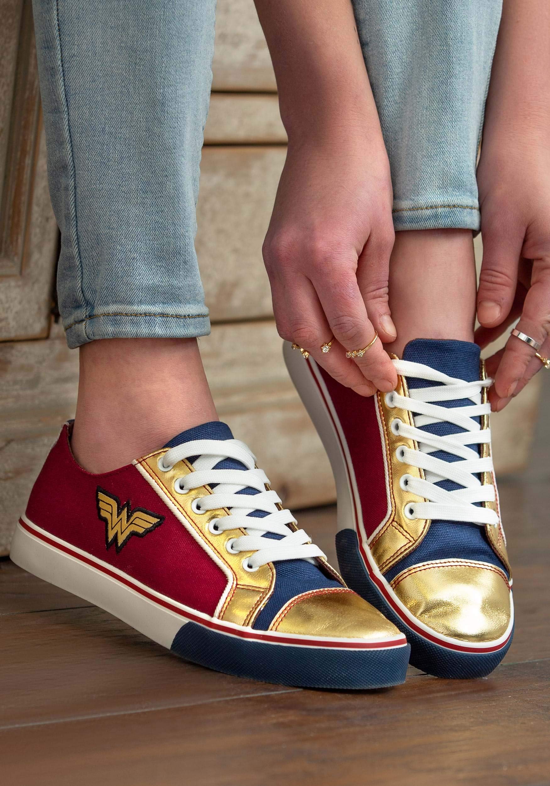 Wonder Woman Women's Sneakers - Comfortable & Stylish Superhero Shoes for Cosplay, Halloween & Everyday Wear