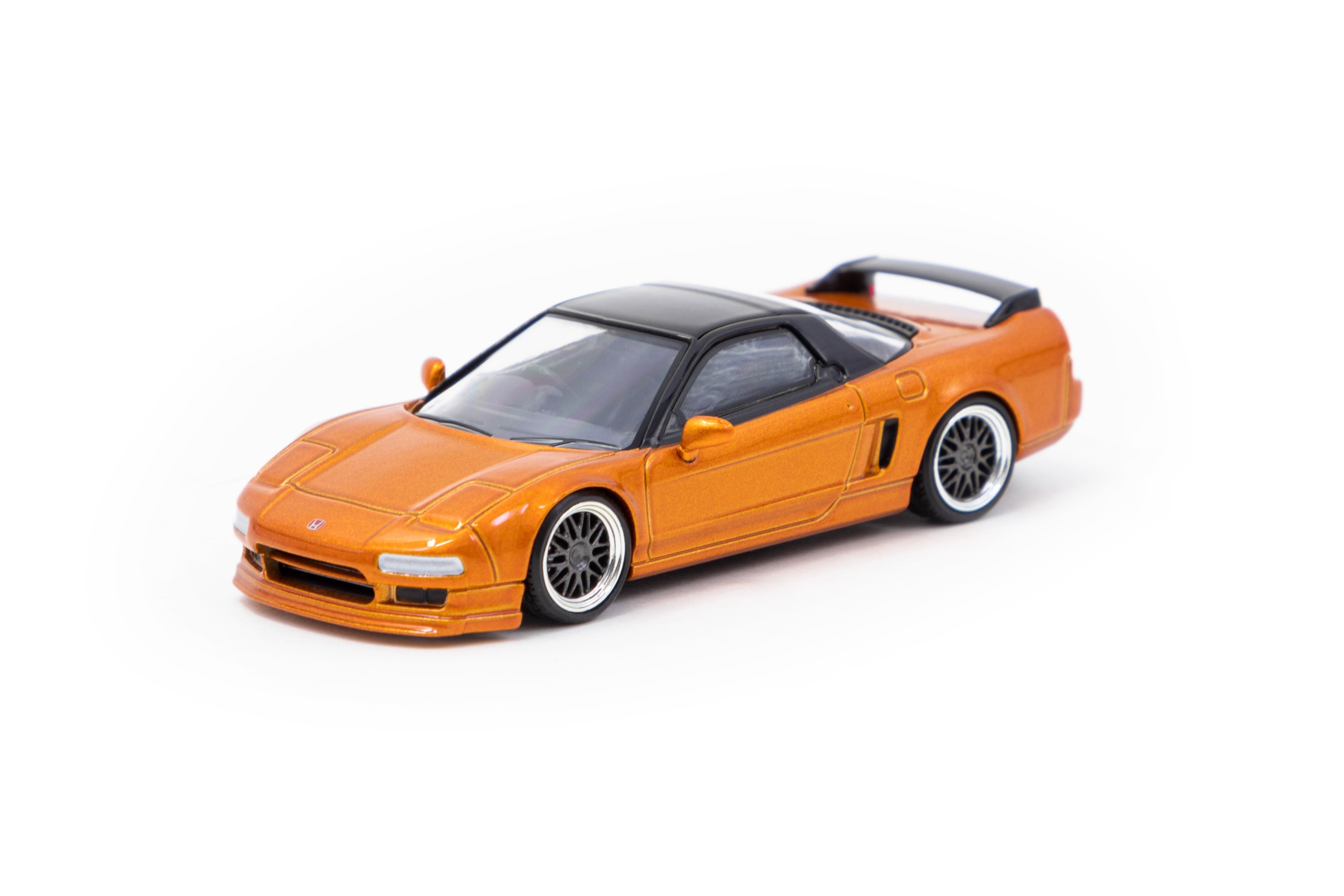 1/64 Scale Honda NSX (NA1) Orange Metallic Diecast Model Car - Collectible Toy for Display, Racing Games & Car Enthusiasts