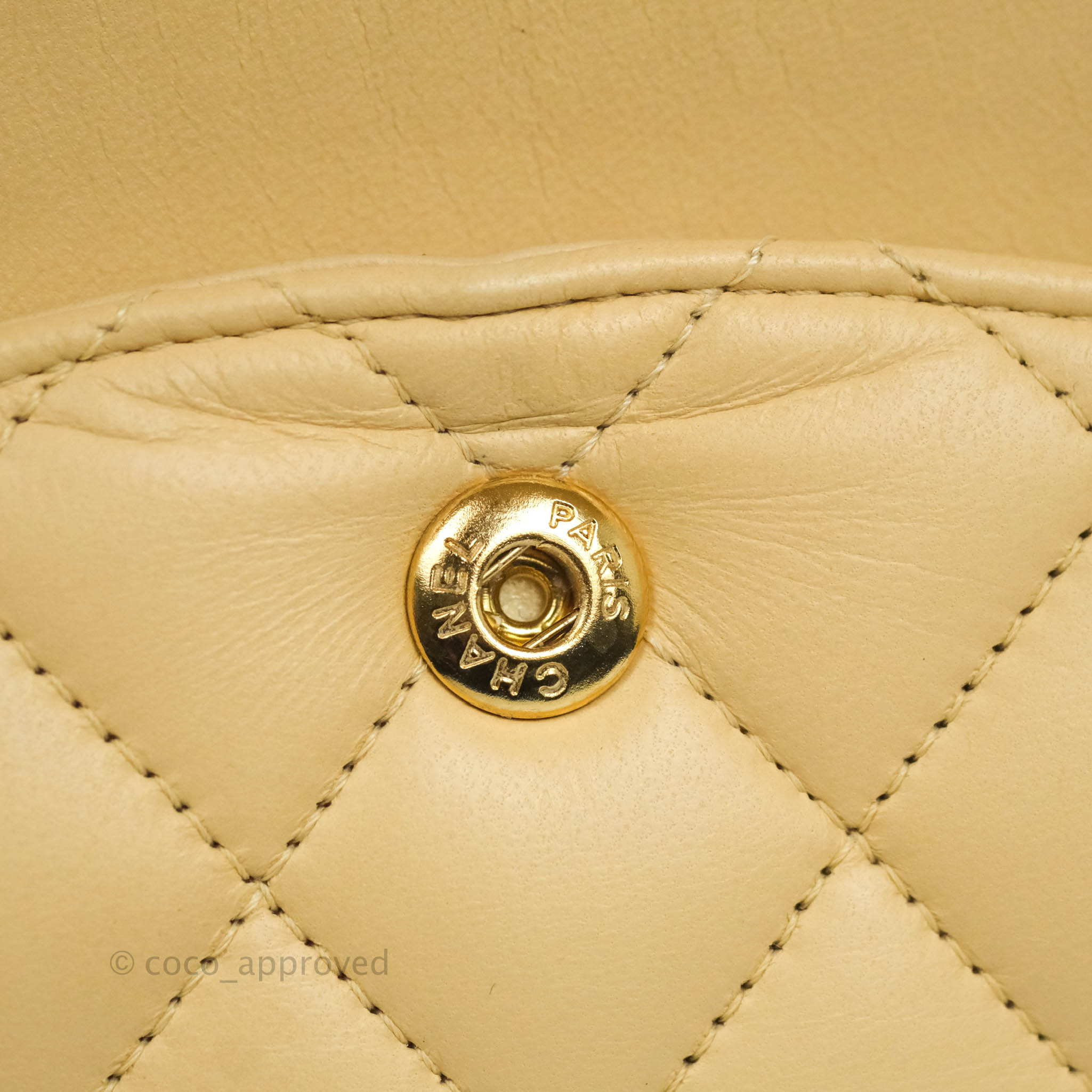 Chanel Classic Medium Double Flap Bag in Beige Lambskin Leather with Gold Hardware - Luxury Designer Handbag for Women, Perfect for Work, Date Night & Special Occasions