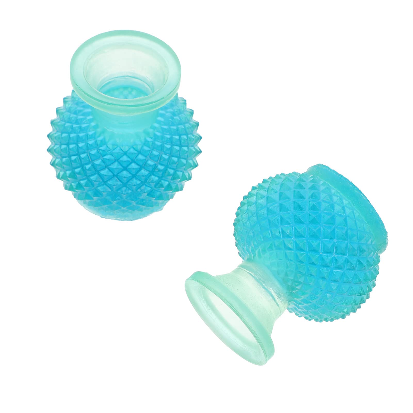 BESPORTBLE 2-Pack Miniature Resin Vases for Dollhouse - Sky Blue Tiny Flower Pots, DIY Miniature Scene Accessories & Home Decor | Perfect for Fairy Gardens, Terrariums, and Tabletop Displays