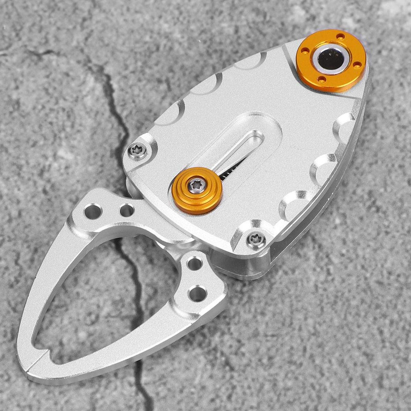 Premium Aluminum Alloy Fishing Gripper - Saltwater Fish Lip Grabber Tool with Trigger Lock for Bass, Trout & Saltwater Fishing | Portable Fish Mouth Clamp for Catch & Release (Silver) | Ideal for Deep Sea, Pier & Freshwater Fishing Adventures