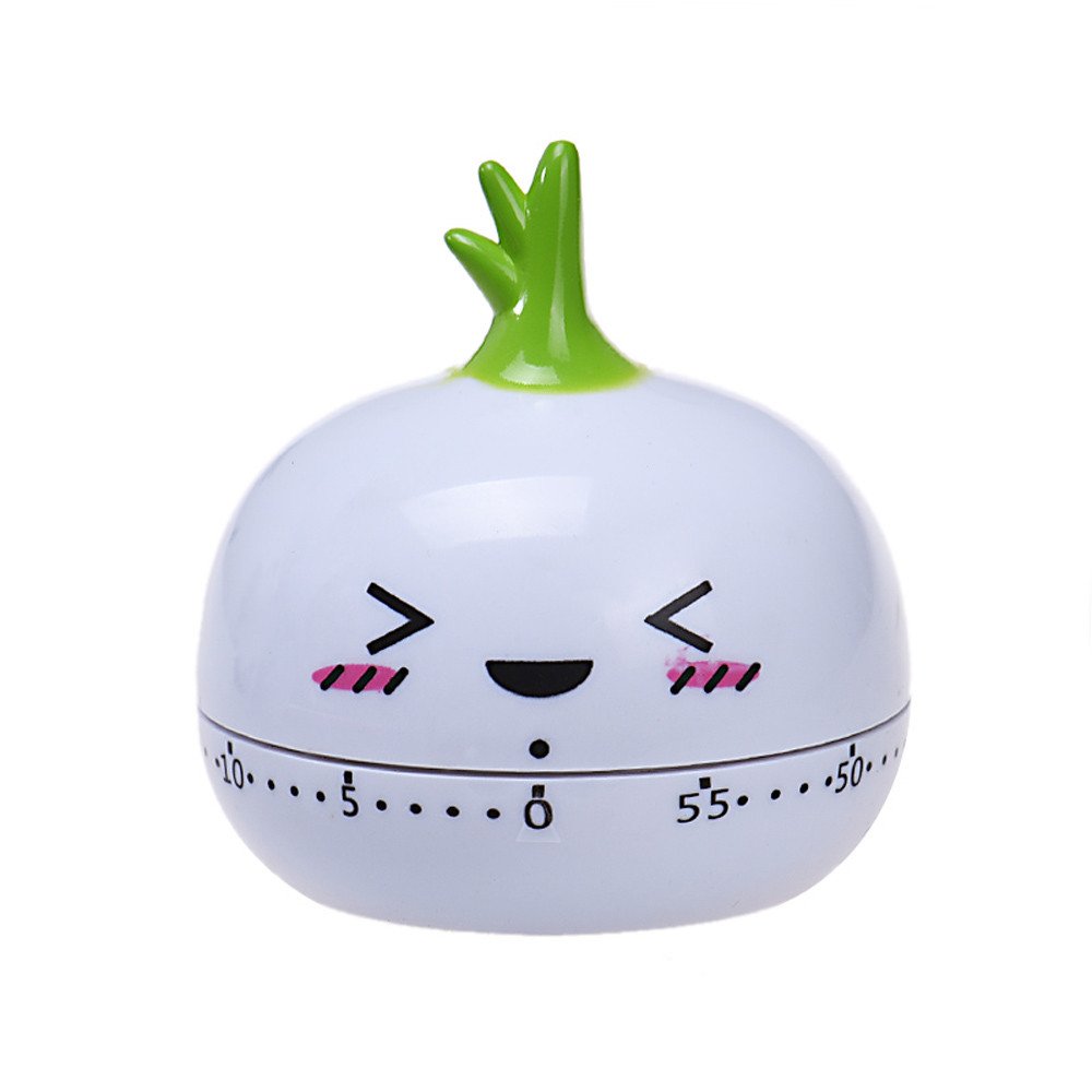Guolarizi 60-Minute Mechanical Kitchen Timer - White | Countdown Timer for Cooking, Baking & Home Decor | Perfect for Kitchen, Dining & Bar Use