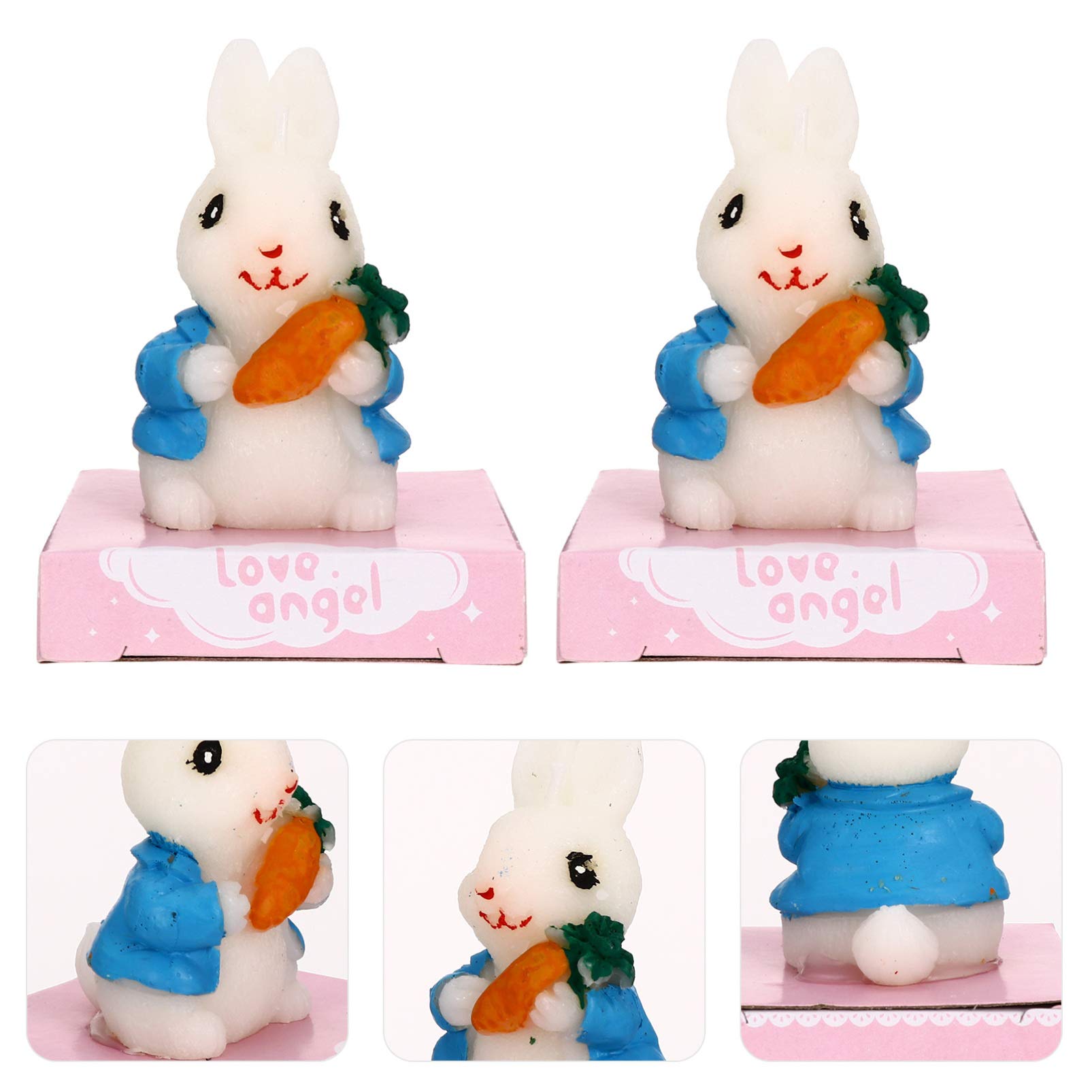 BESTOYARD 2 Pack Aromatic Tea Light Candles - Bunny Themed Scented Birthday Candles for Dogs, Yoga & Home Fragrance, Paraffin Wax Snack Candles - Perfect for Pet Parties, Relaxation & Home Decor