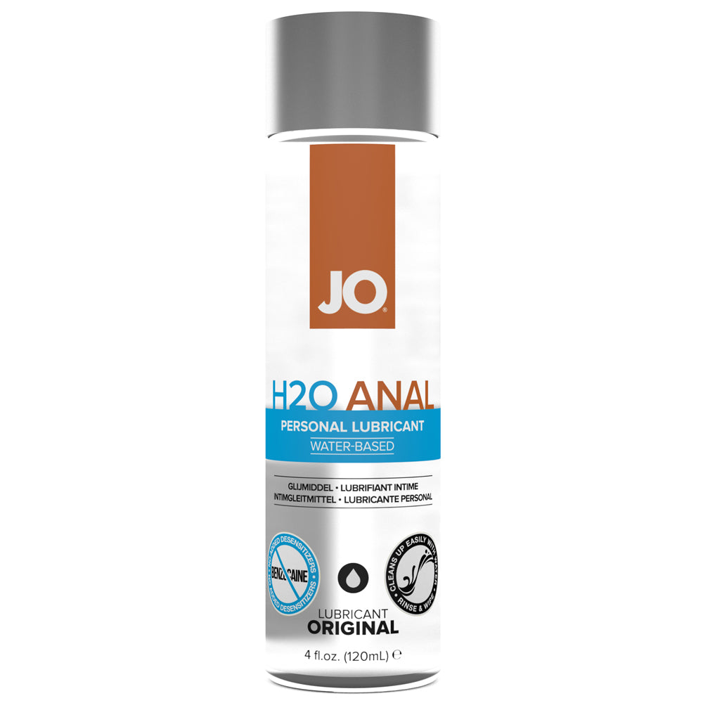 JO H2O Anal Water Based Lubricant - Long Lasting & Hypoallergenic - Perfect for Sensitive Skin & Intimate Use - Ideal for Couples & Solo Play